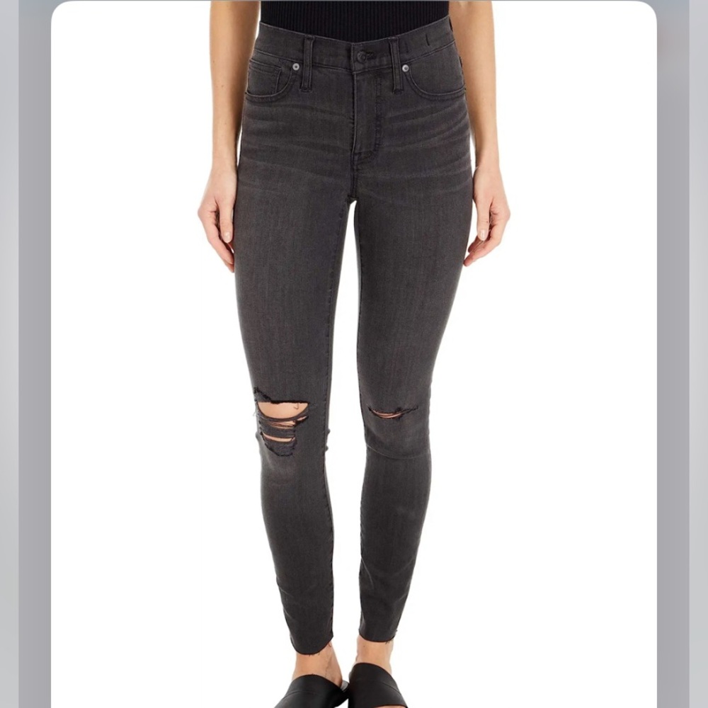 Madewell 9” high-rise skinny in black sea